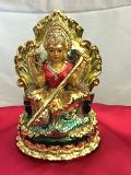 Devi Saraswati Colorful Brass Metal Statue Devi Saraswati Colorful Brass Metal Statue