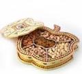 Apple Shaped Meena Work Dry-fruit Box
