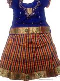 Pattu pavadai for  7 to 8 yr Girls/Pavadai set,ready to wear 