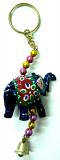 Colorful Elephant Keychain from India